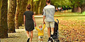 Foto di famiglia al parco
