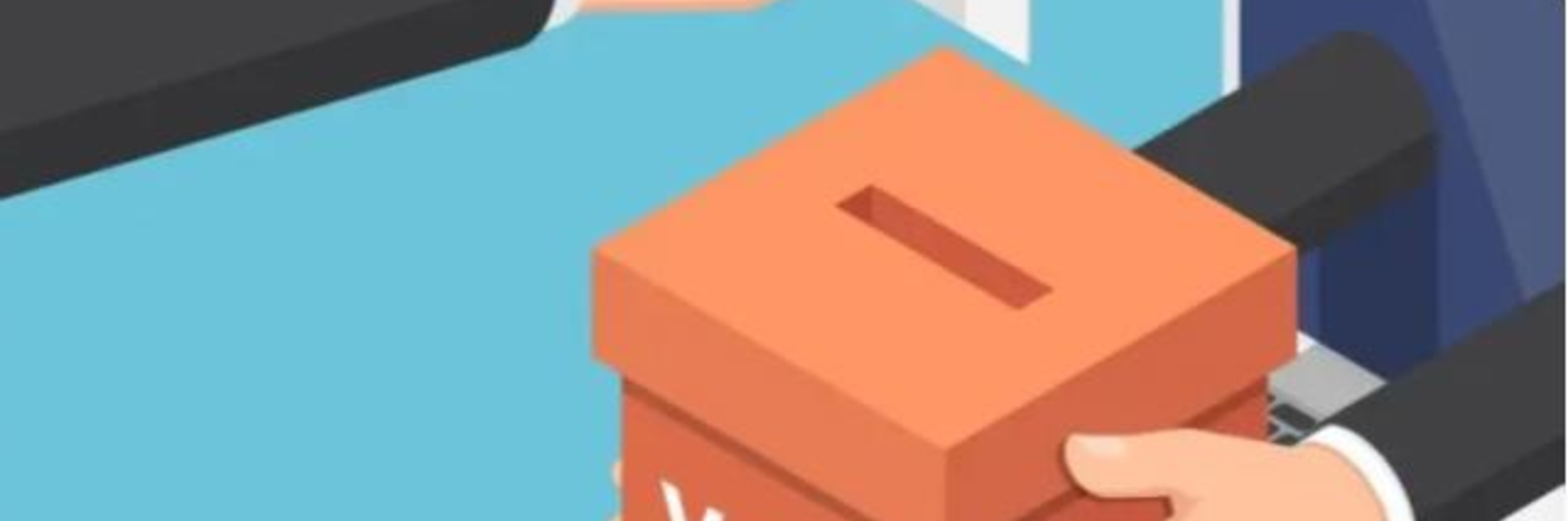 Disegno di mano che vota