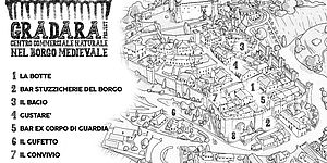 Disegno del castello di Gradara