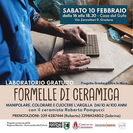 Locandina laboratorio di ceramica gratuito