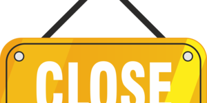 Disegno di cartello di chiusura