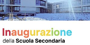Locandina che annuncia l'inaugurazione della nuova Scuola Secondaria di primo grado di Gradara