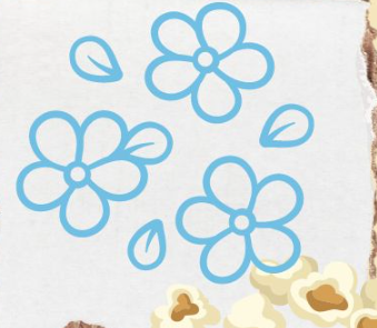 DISEGNO DI FIORI E POP CORN